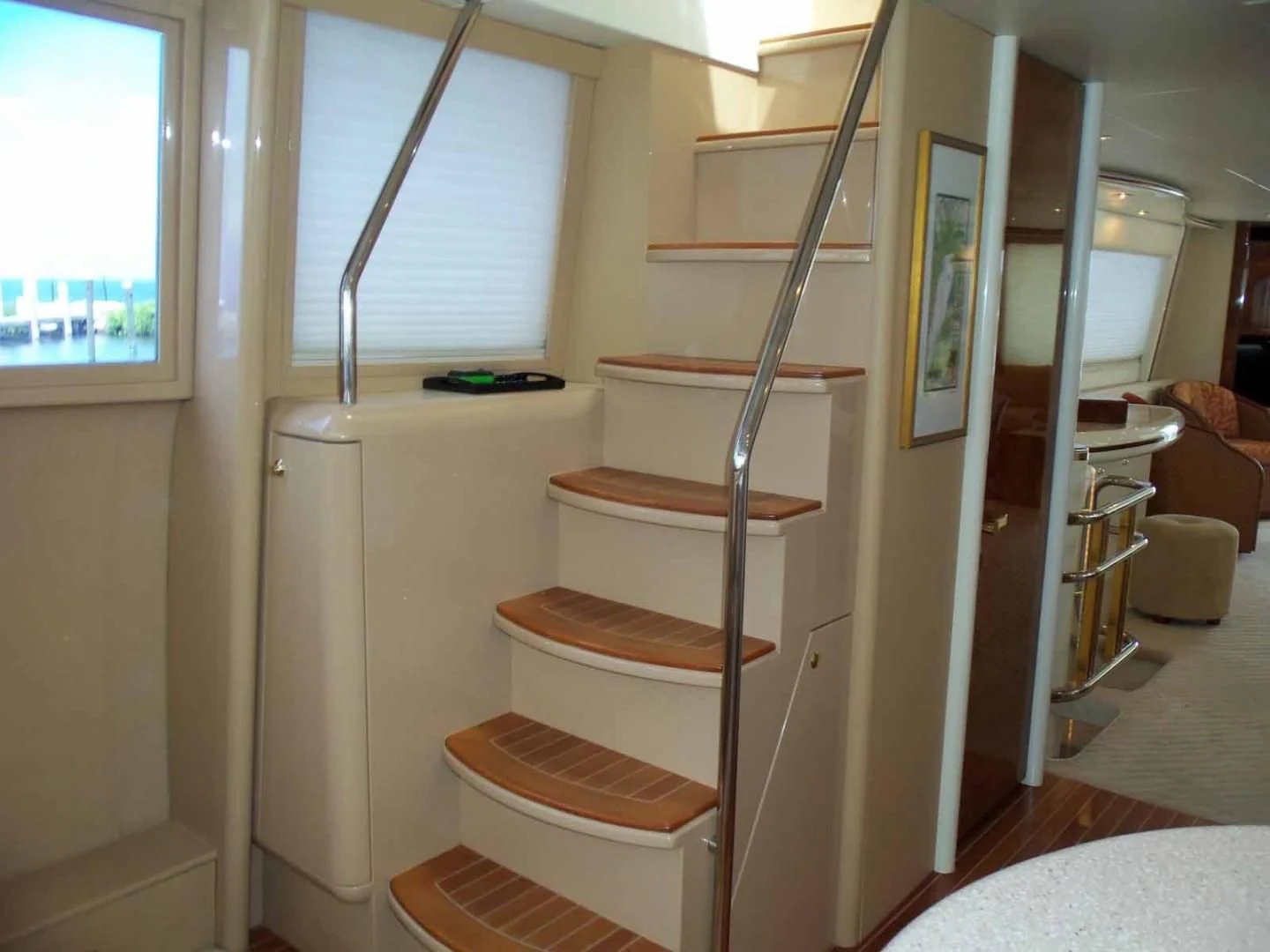 a ladder in a bathroom aboard OHANA Yacht for Sale