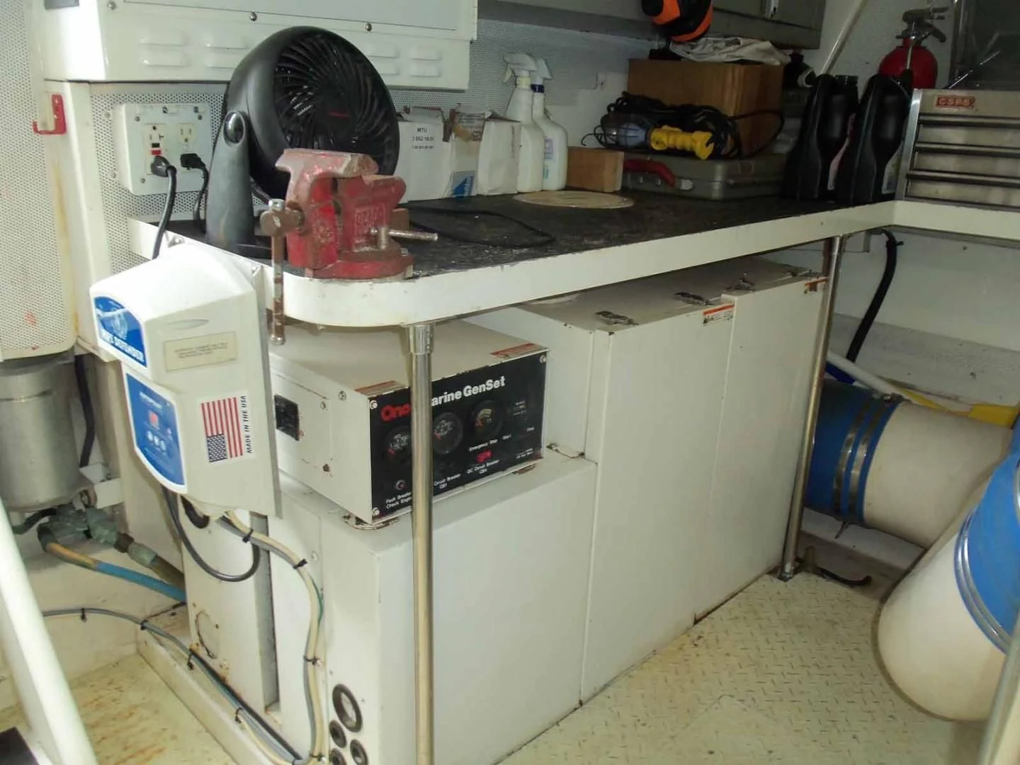 a machine in a room aboard OHANA Yacht for Sale