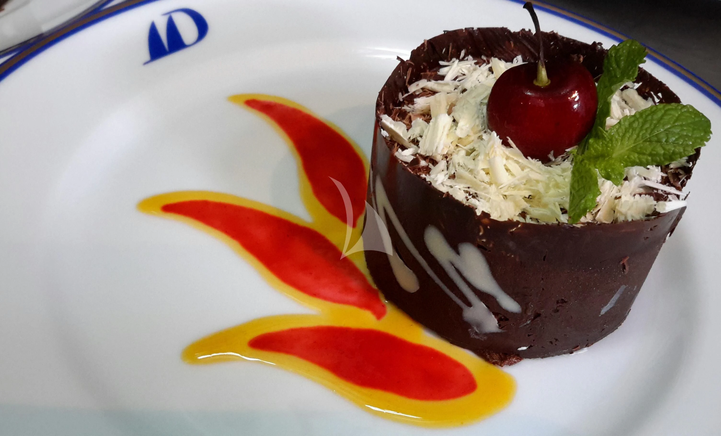 a plate of food aboard DOUCE FRANCE Yacht for Sale