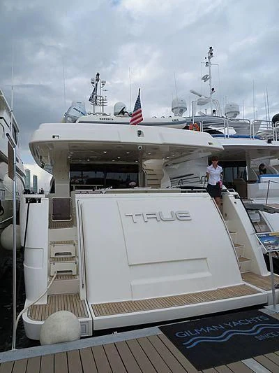 a person standing on the deck of a ship aboard HOYA SAXA Yacht for Sale