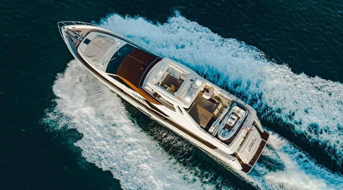 a boat on the water aboard HOYA SAXA Yacht for Sale