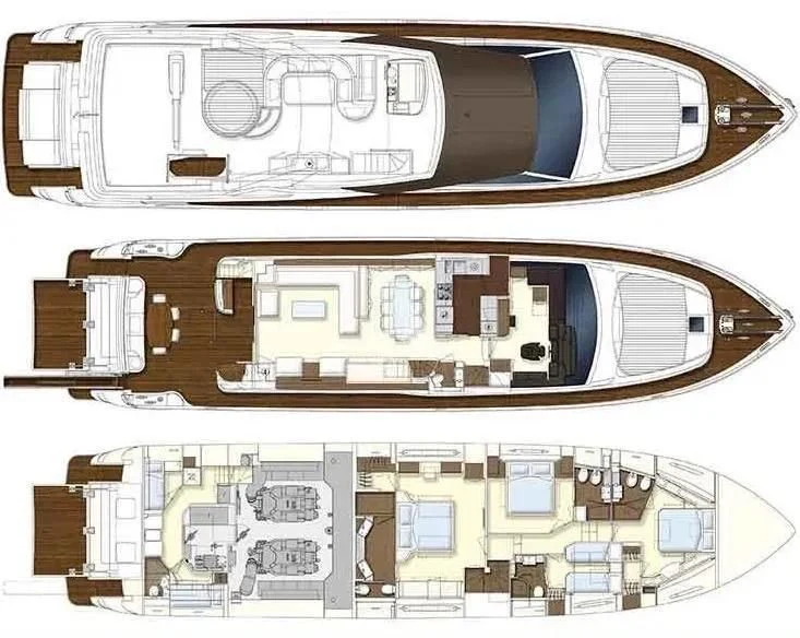 diagram, engineering drawing aboard HOYA SAXA Yacht for Sale