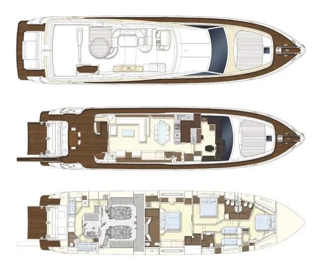 diagram, engineering drawing aboard HOYA SAXA Yacht for Sale