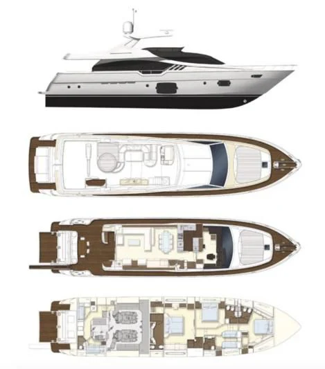engineering drawing aboard HOYA SAXA Yacht for Sale