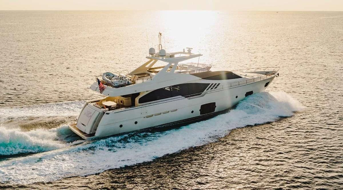 a boat on the water aboard HOYA SAXA Yacht for Sale