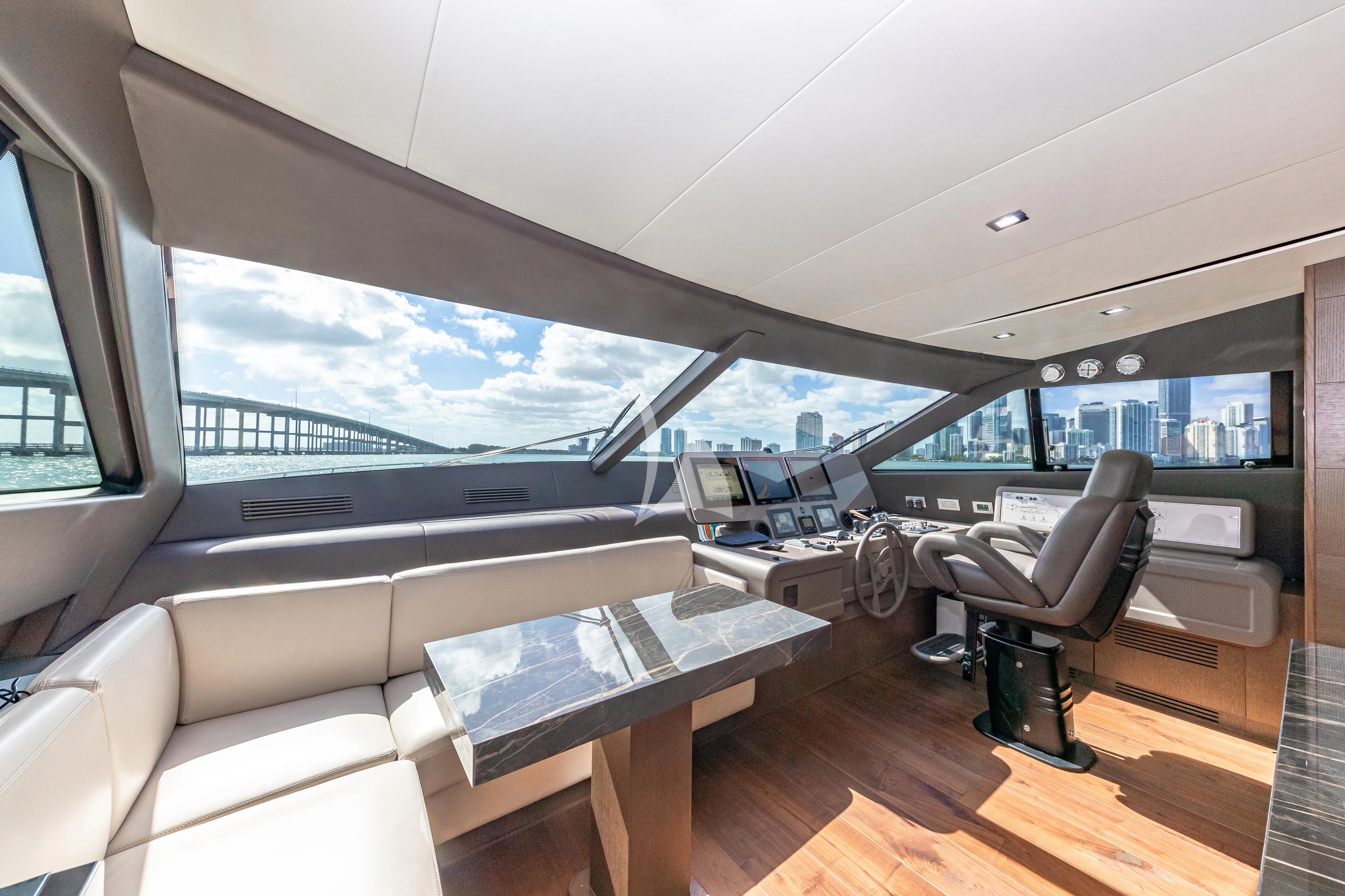 inside of a car aboard HOYA SAXA Yacht for Sale