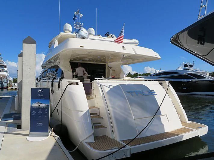 a boat docked at a pier aboard HOYA SAXA Yacht for Sale