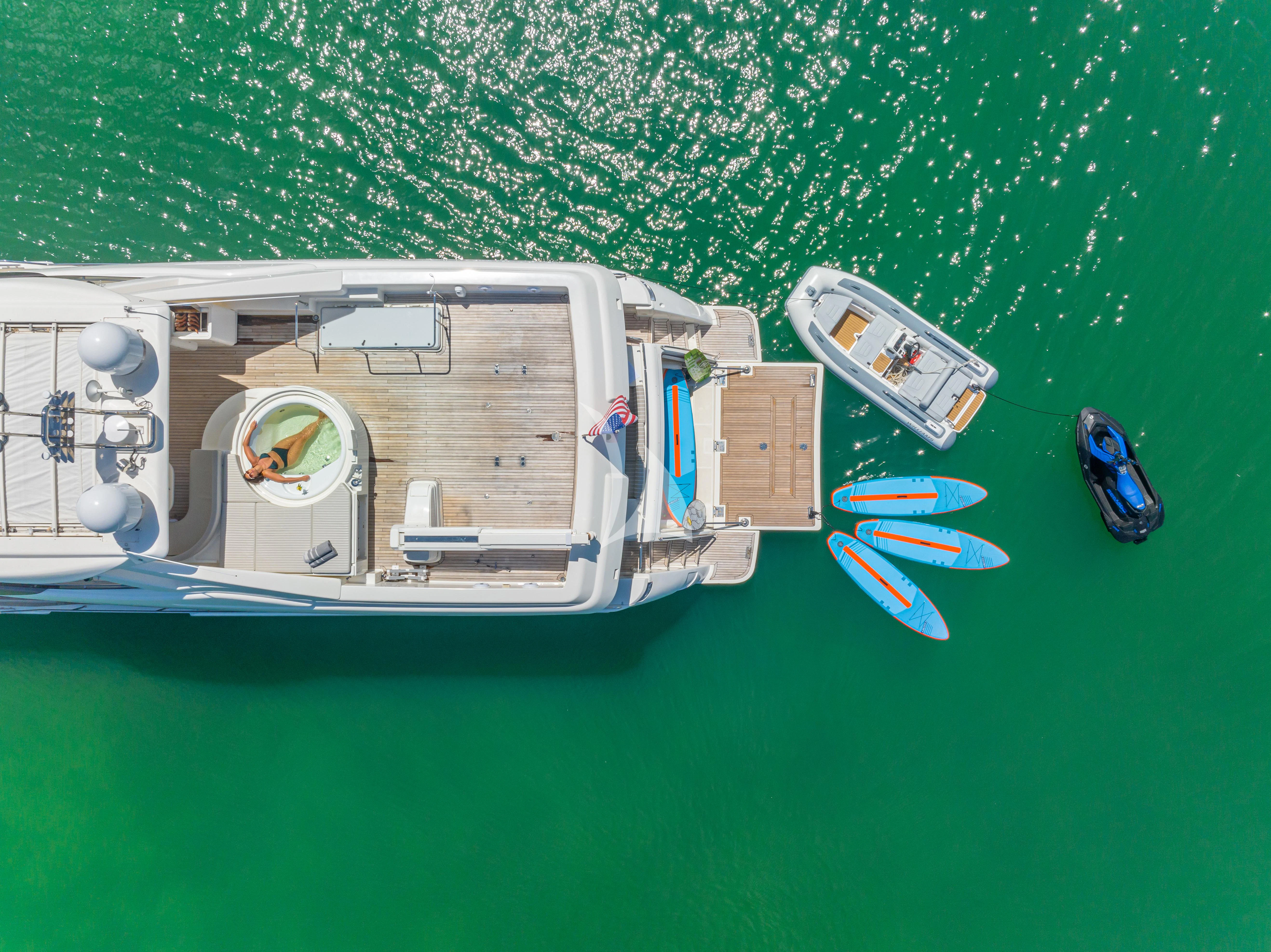 a satellite in outer space aboard HOYA SAXA Yacht for Sale