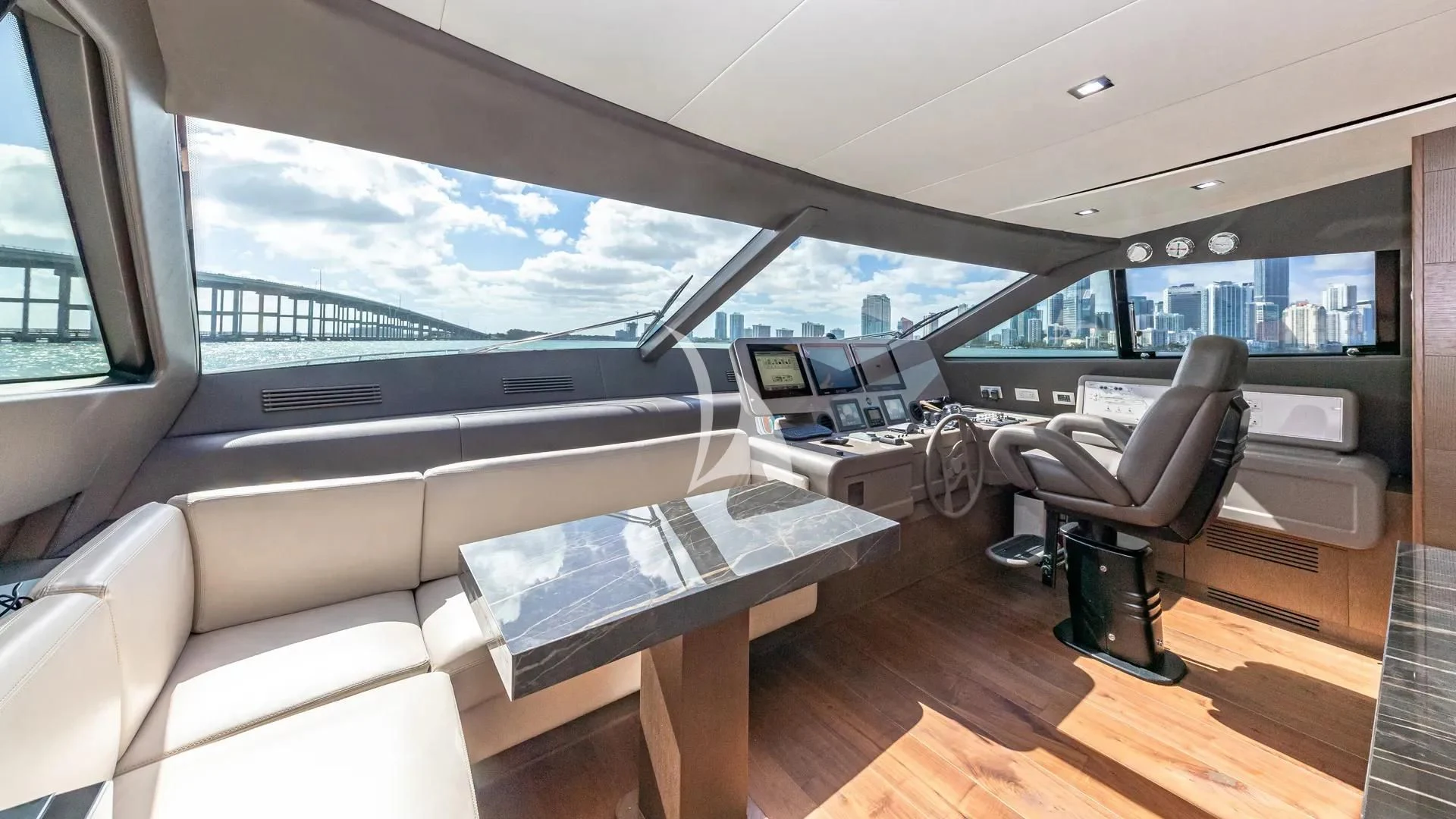 inside of a car aboard HOYA SAXA Yacht for Sale
