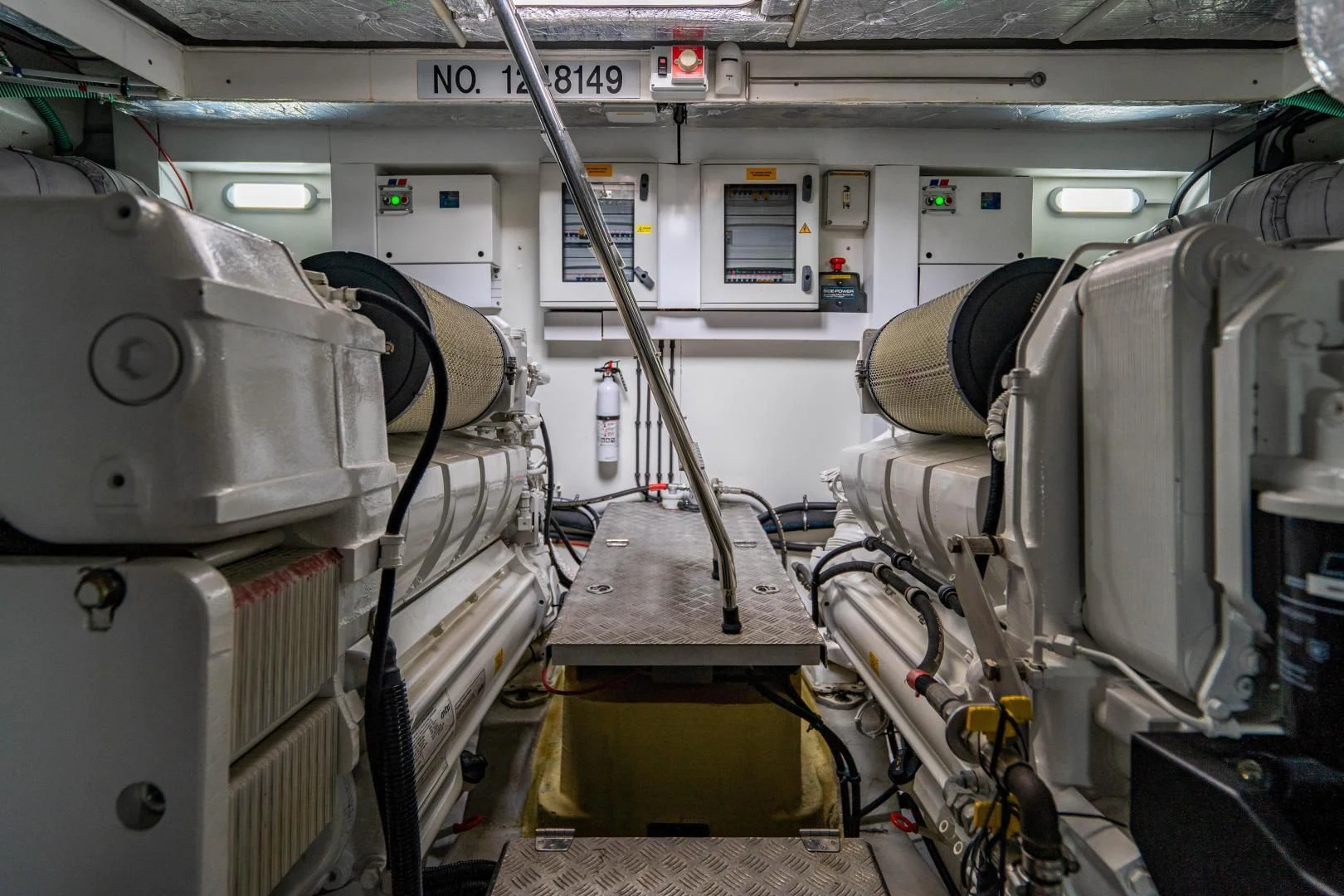 a room with a large machine aboard YOLO Yacht for Sale