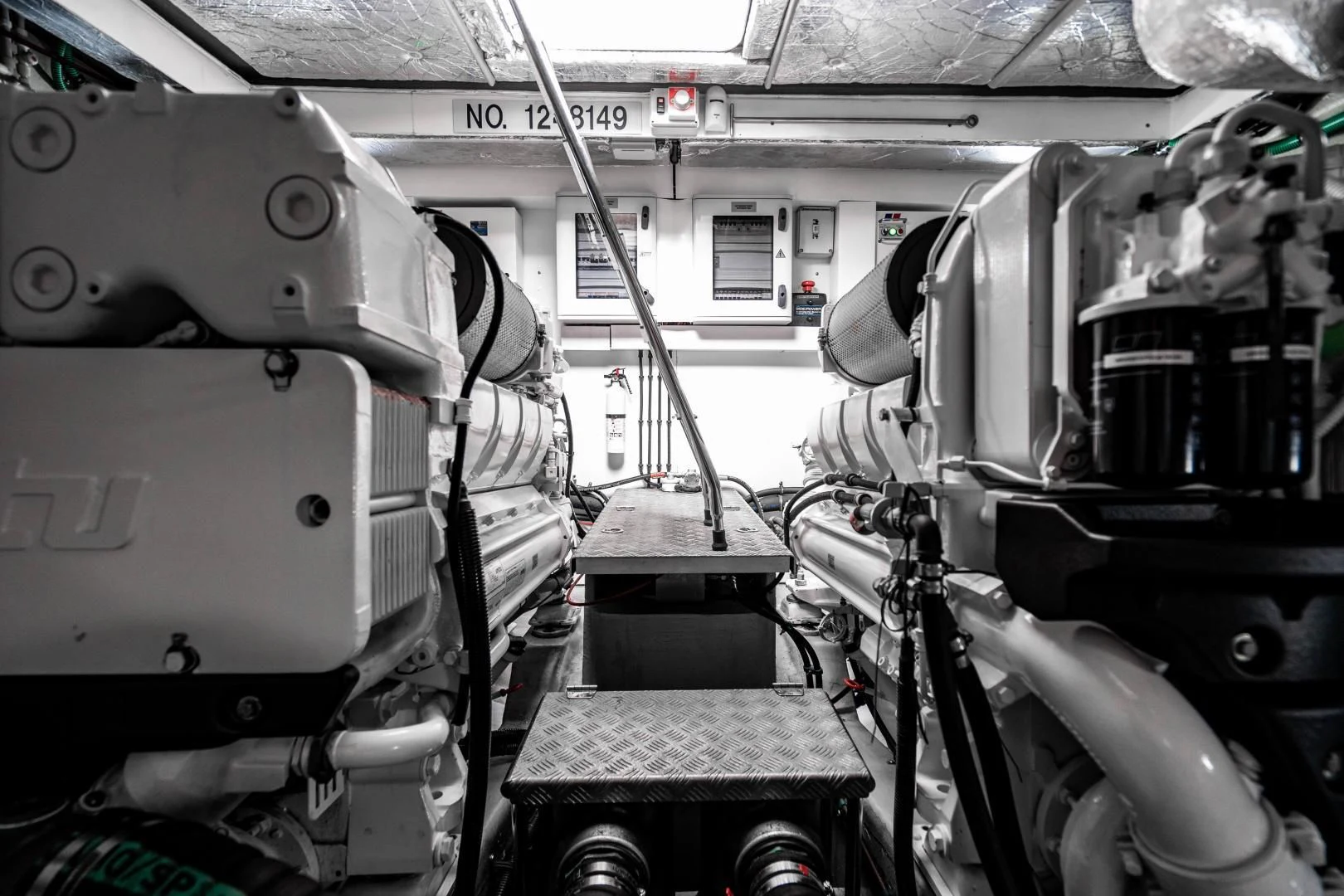 a machine in a factory aboard YOLO Yacht for Sale