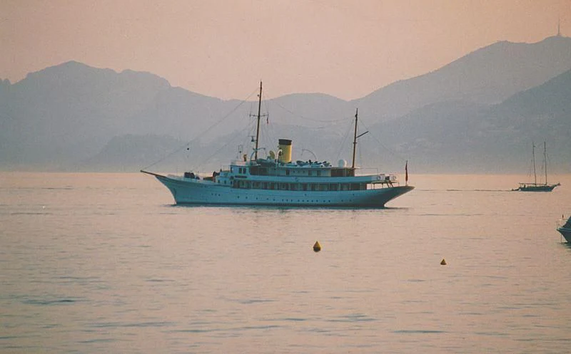 a boat in the water aboard HAIDA 1929 Yacht for Sale