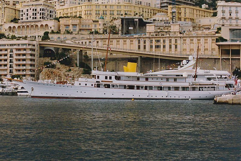 a large boat in the water aboard HAIDA 1929 Yacht for Sale