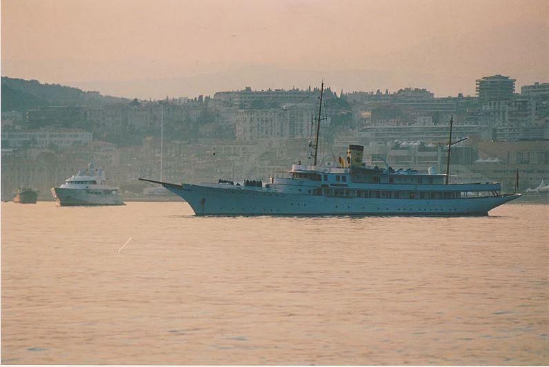 a large ship in the water aboard HAIDA 1929 Yacht for Sale