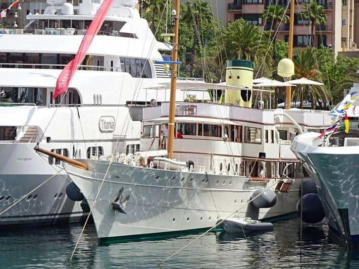 a boat in the water aboard HAIDA 1929 Yacht for Sale