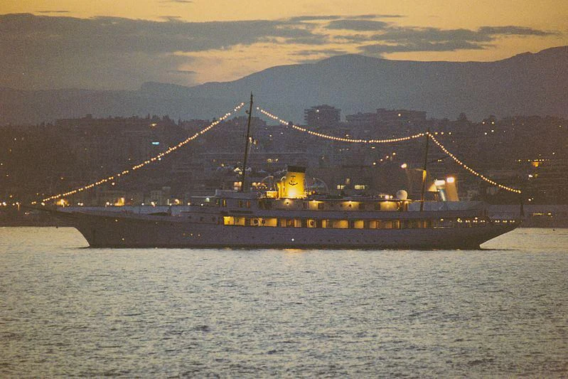 a ship in the water aboard HAIDA 1929 Yacht for Sale