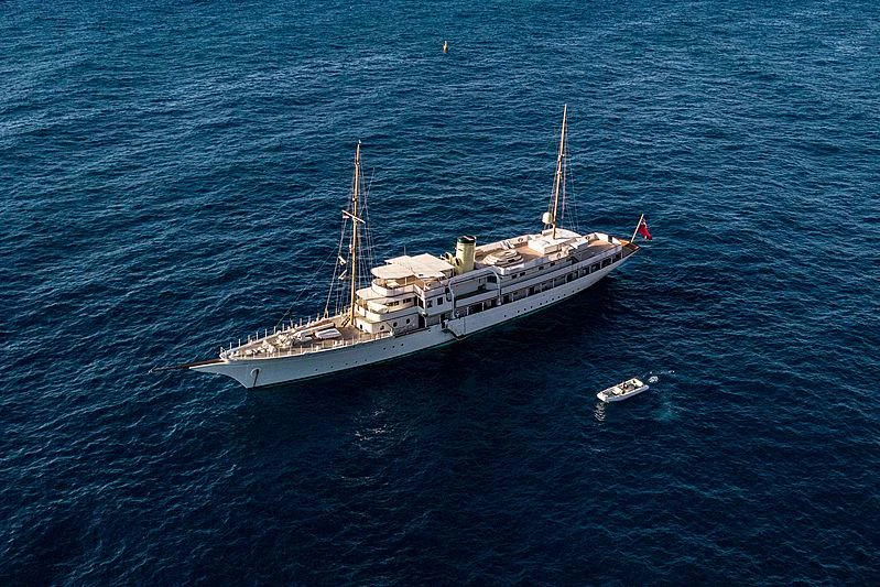 a large ship in the water aboard HAIDA 1929 Yacht for Sale
