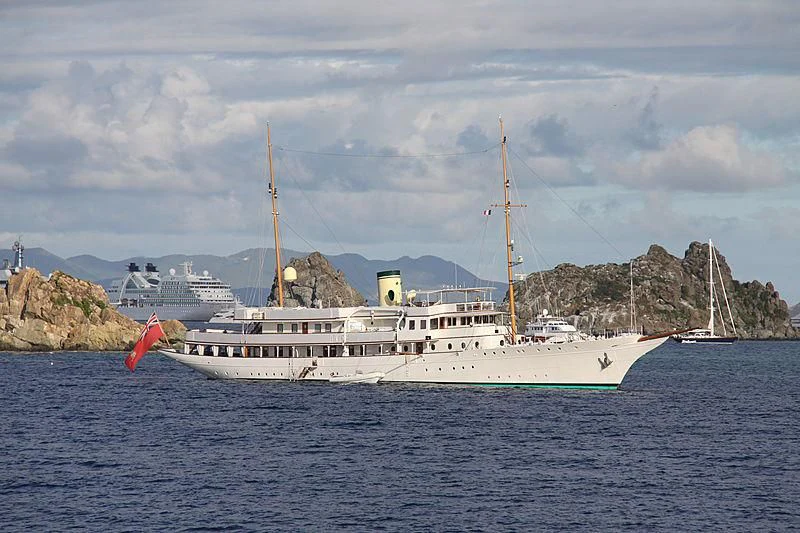 a large ship in the water aboard HAIDA 1929 Yacht for Sale