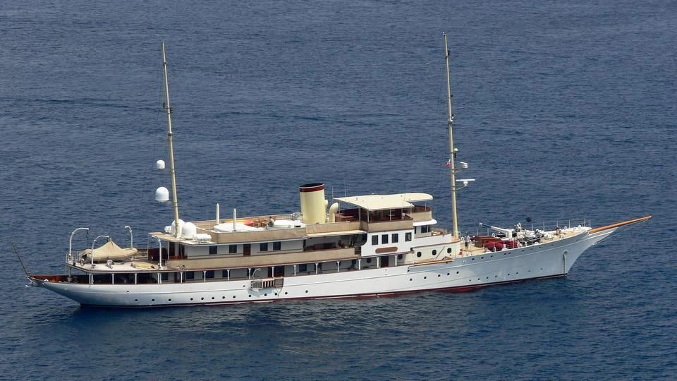 a boat in the water aboard HAIDA 1929 Yacht for Sale