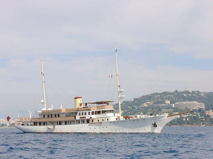 a boat in the water aboard HAIDA 1929 Yacht for Sale