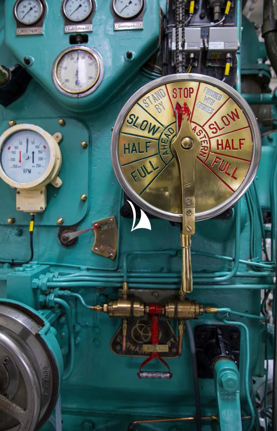 a machine with gauges aboard HAIDA 1929 Yacht for Sale