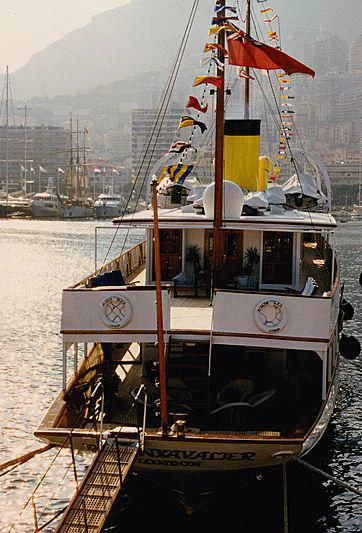 a boat on the water aboard HAIDA 1929 Yacht for Sale