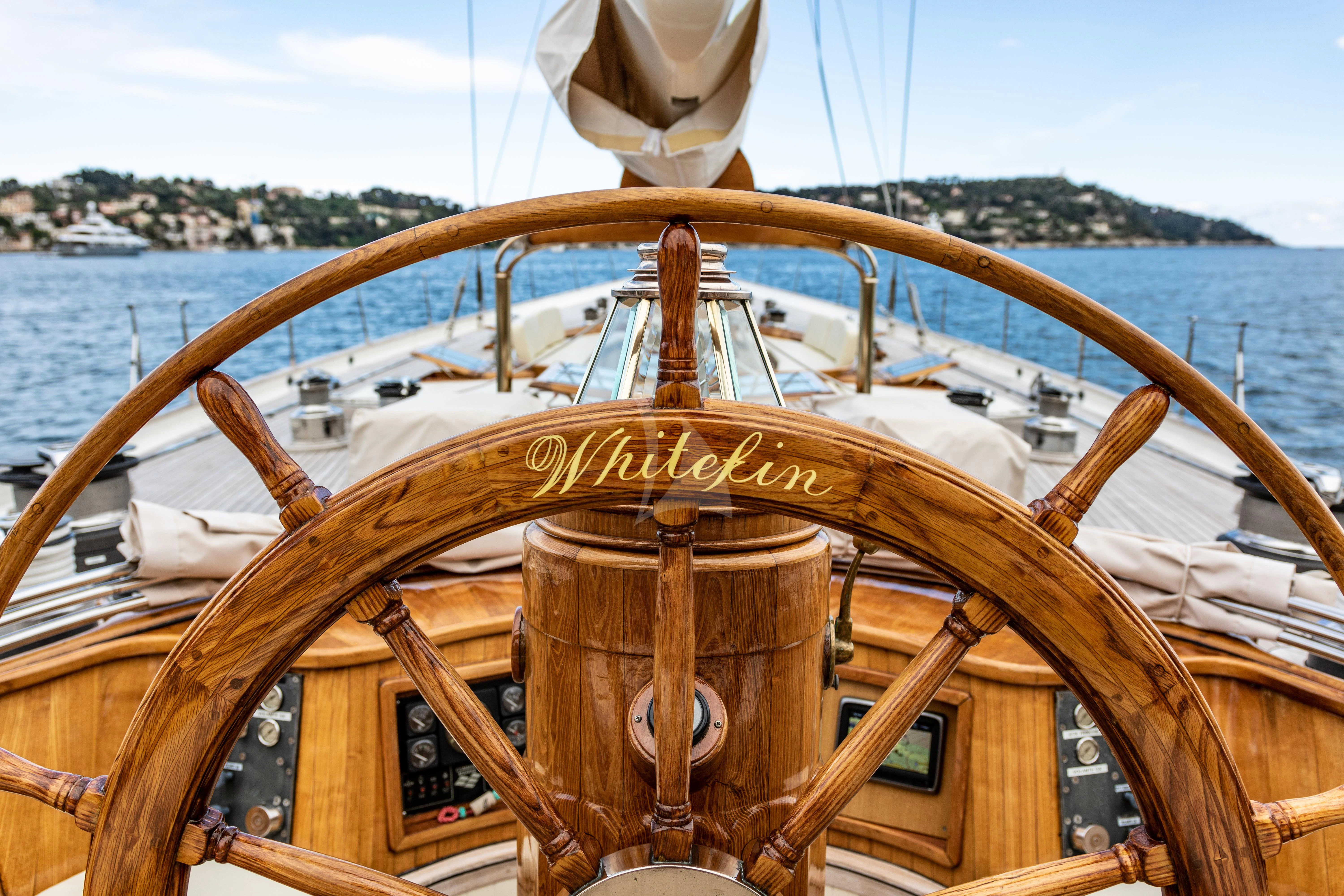 a boat on the water aboard WHITEFIN Yacht for Sale