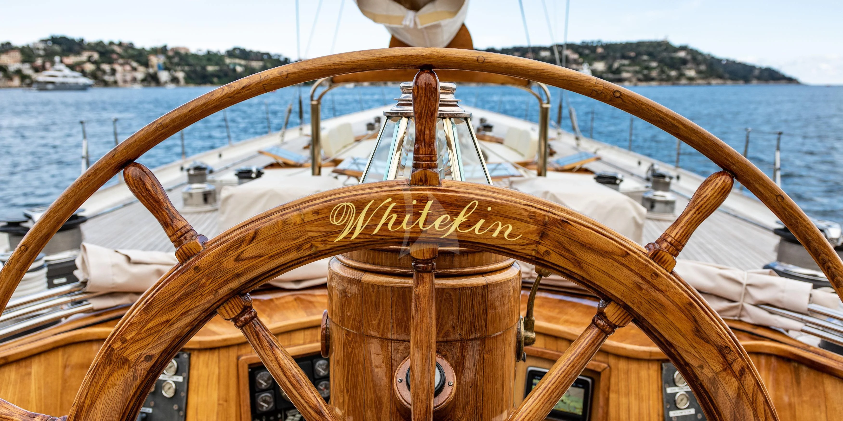 a boat on the water aboard WHITEFIN Yacht for Sale