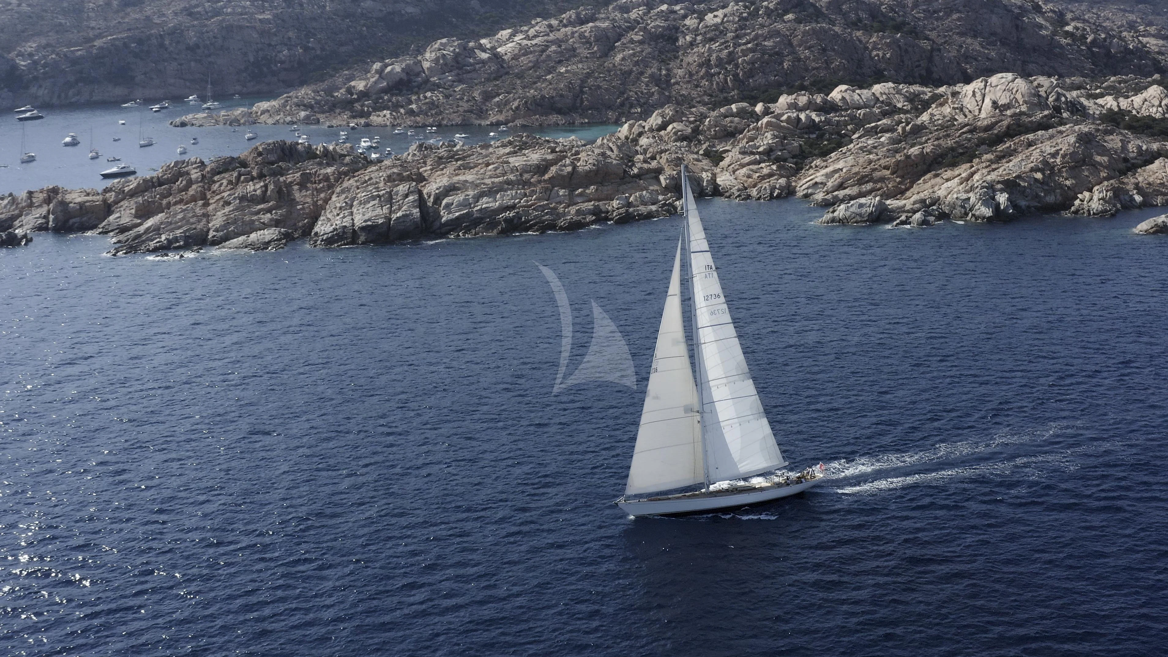 a sailboat on the water aboard WHITEFIN Yacht for Sale