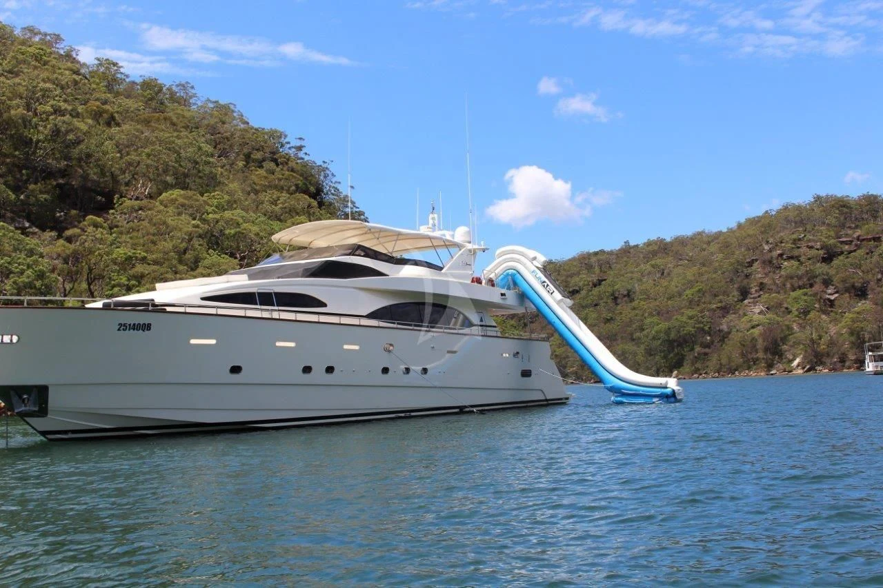 a boat on the water aboard LADY PAMELA Yacht for Sale