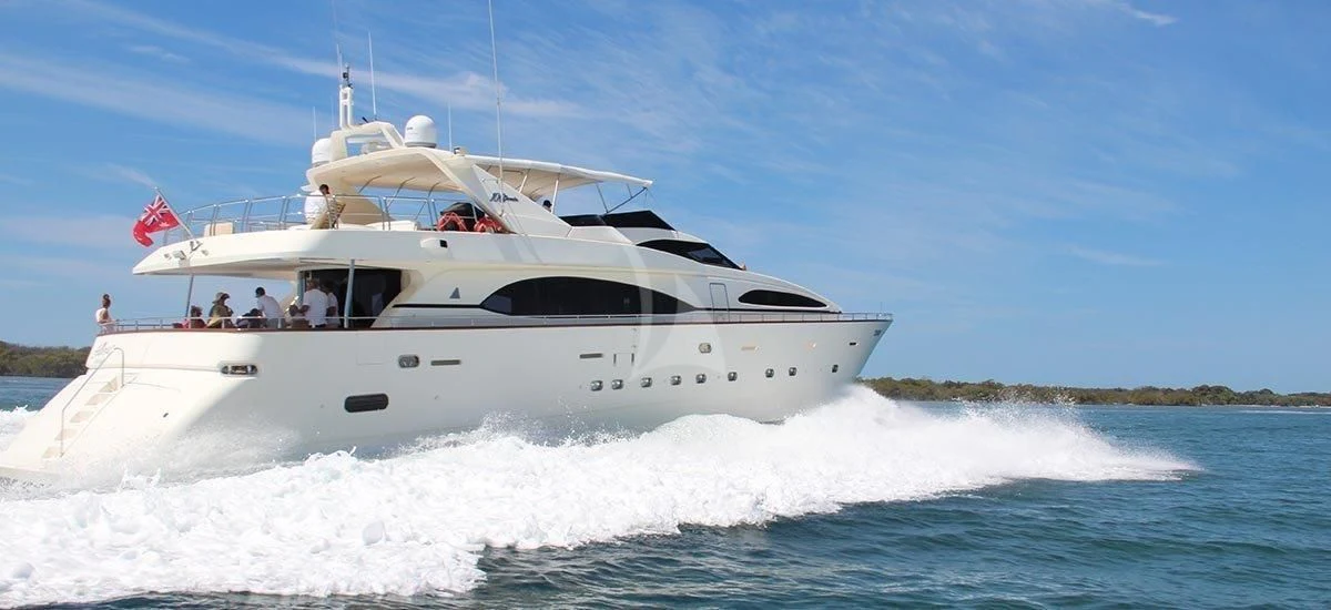 a boat on the water aboard LADY PAMELA Yacht for Sale