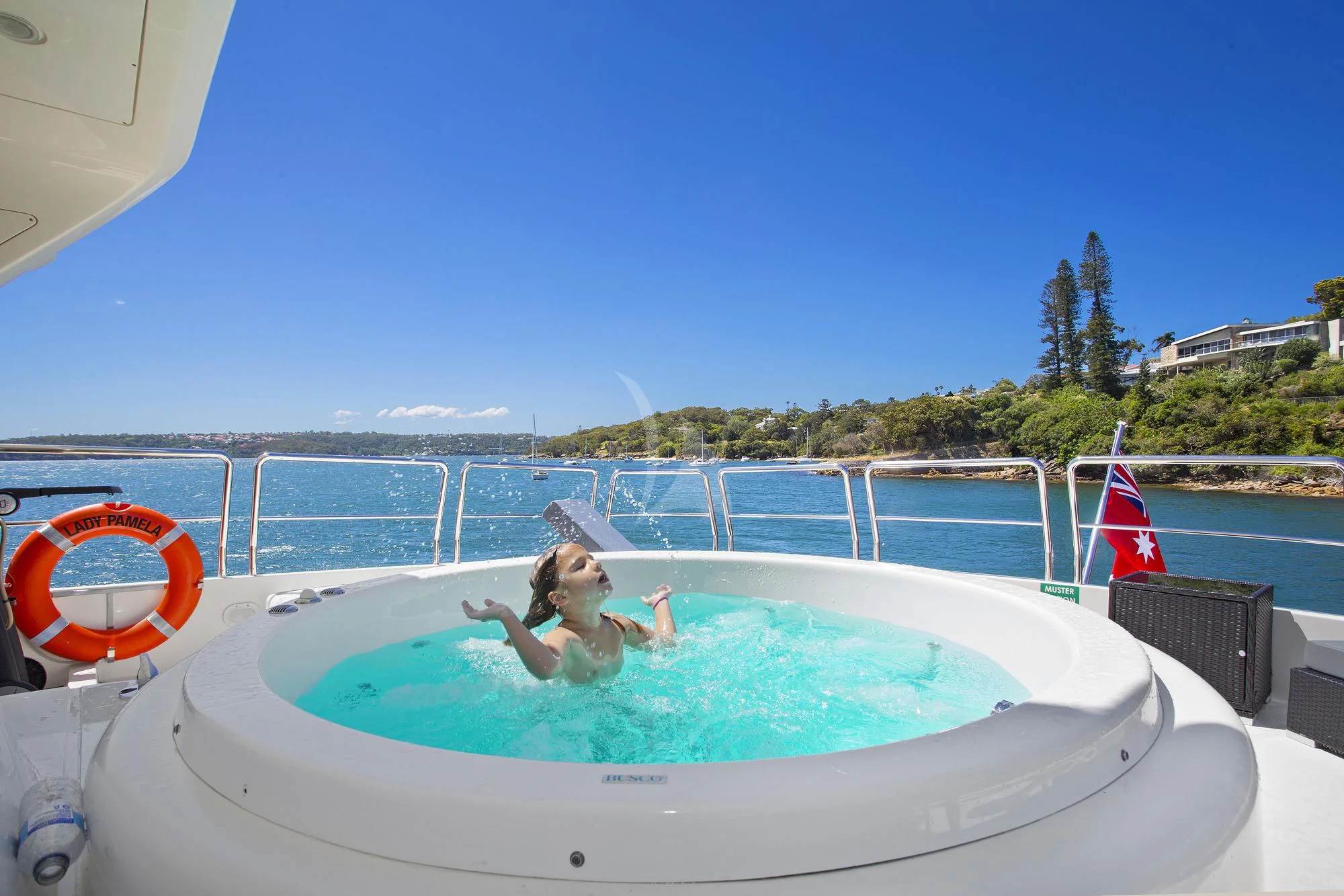 a person in a pool aboard LADY PAMELA Yacht for Sale