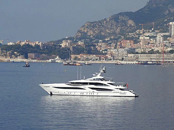 a boat in the water aboard GALVAS Yacht for Sale