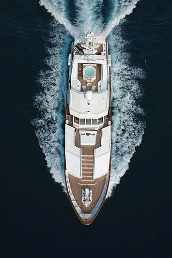 a gold and silver ship aboard LORETTA Yacht for Sale