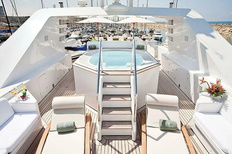 a boat with a ladder aboard LORETTA Yacht for Sale