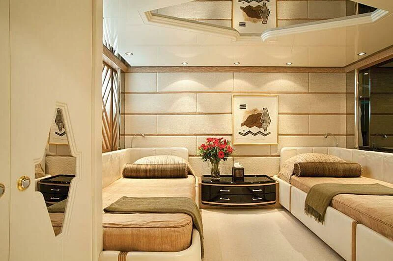 a room with a couch and a table aboard LORETTA Yacht for Sale