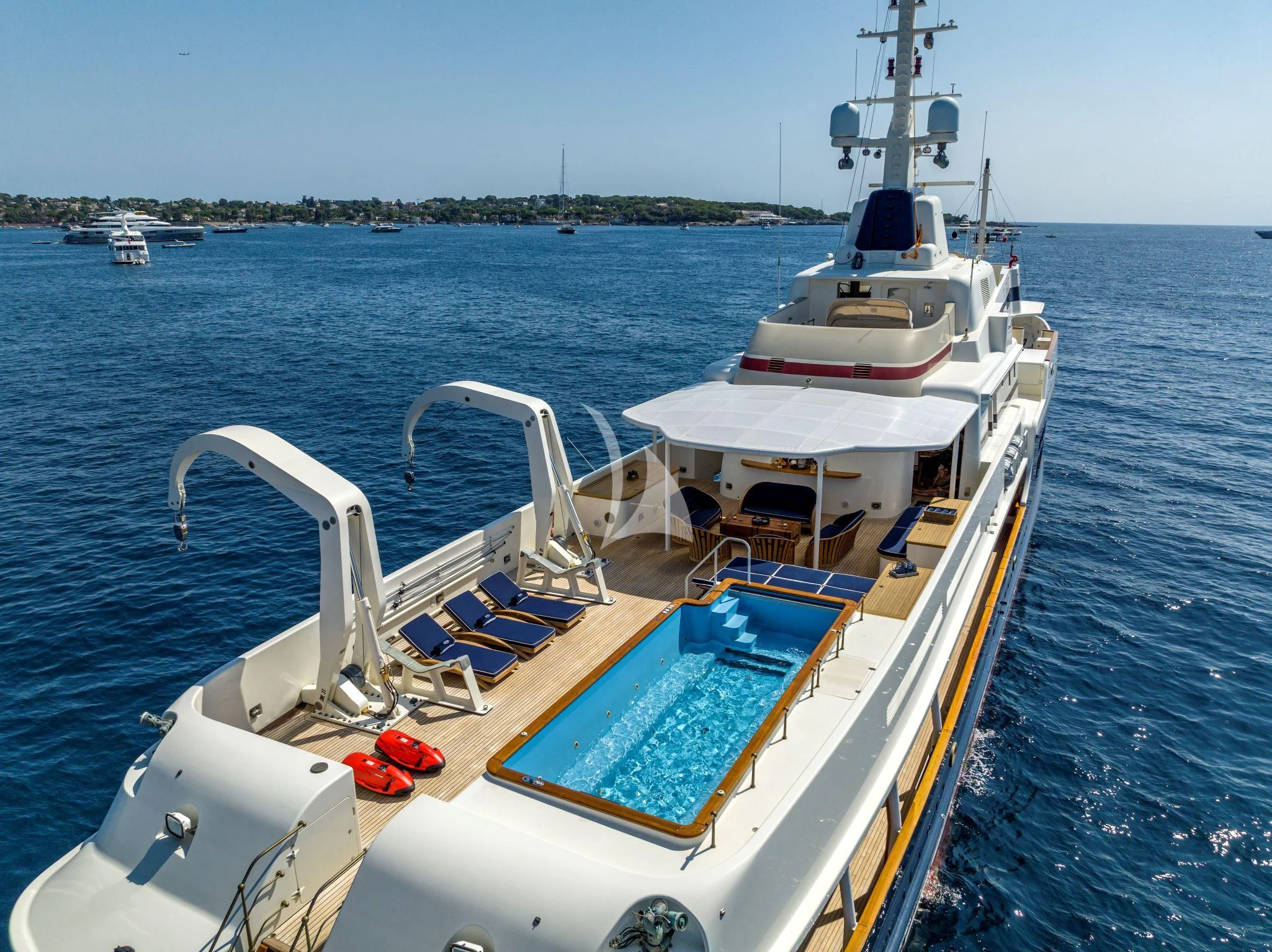 a boat on the water aboard STEEL Yacht for Sale