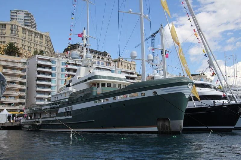 a boat in the water aboard STEEL Yacht for Sale