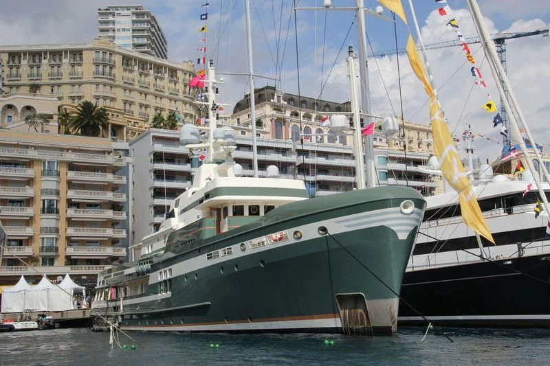 a boat in the water aboard STEEL Yacht for Sale