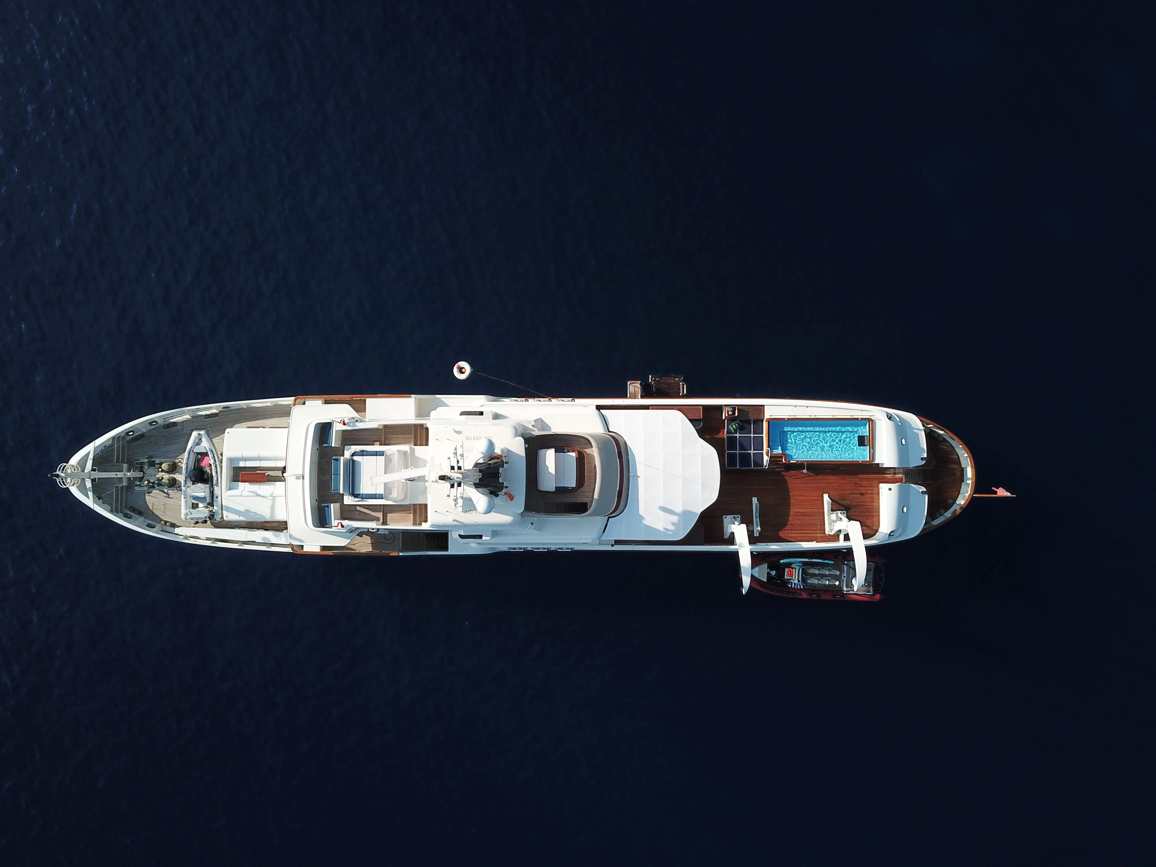 a close-up of a space ship aboard STEEL Yacht for Sale