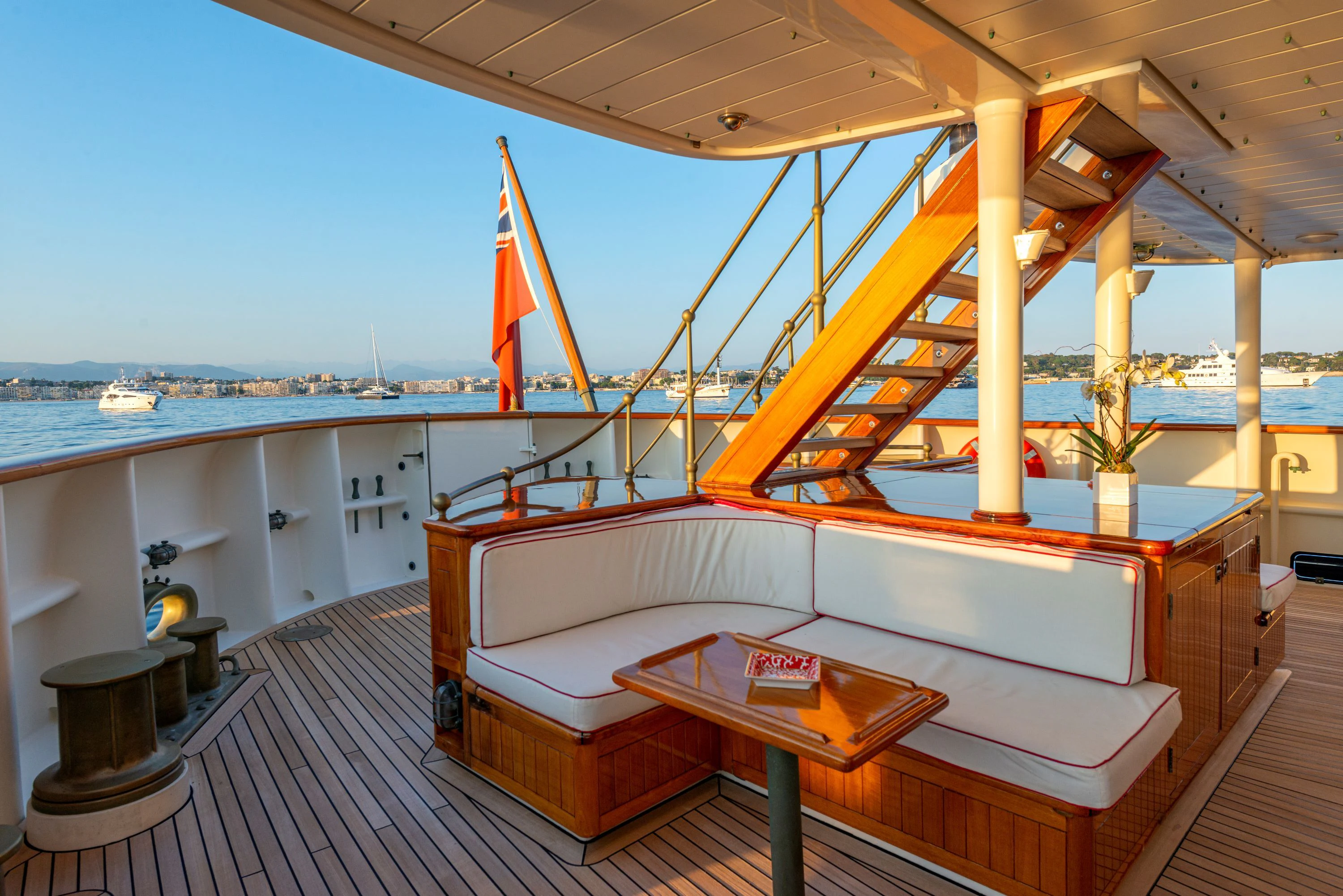 a boat on the water aboard STEEL Yacht for Sale