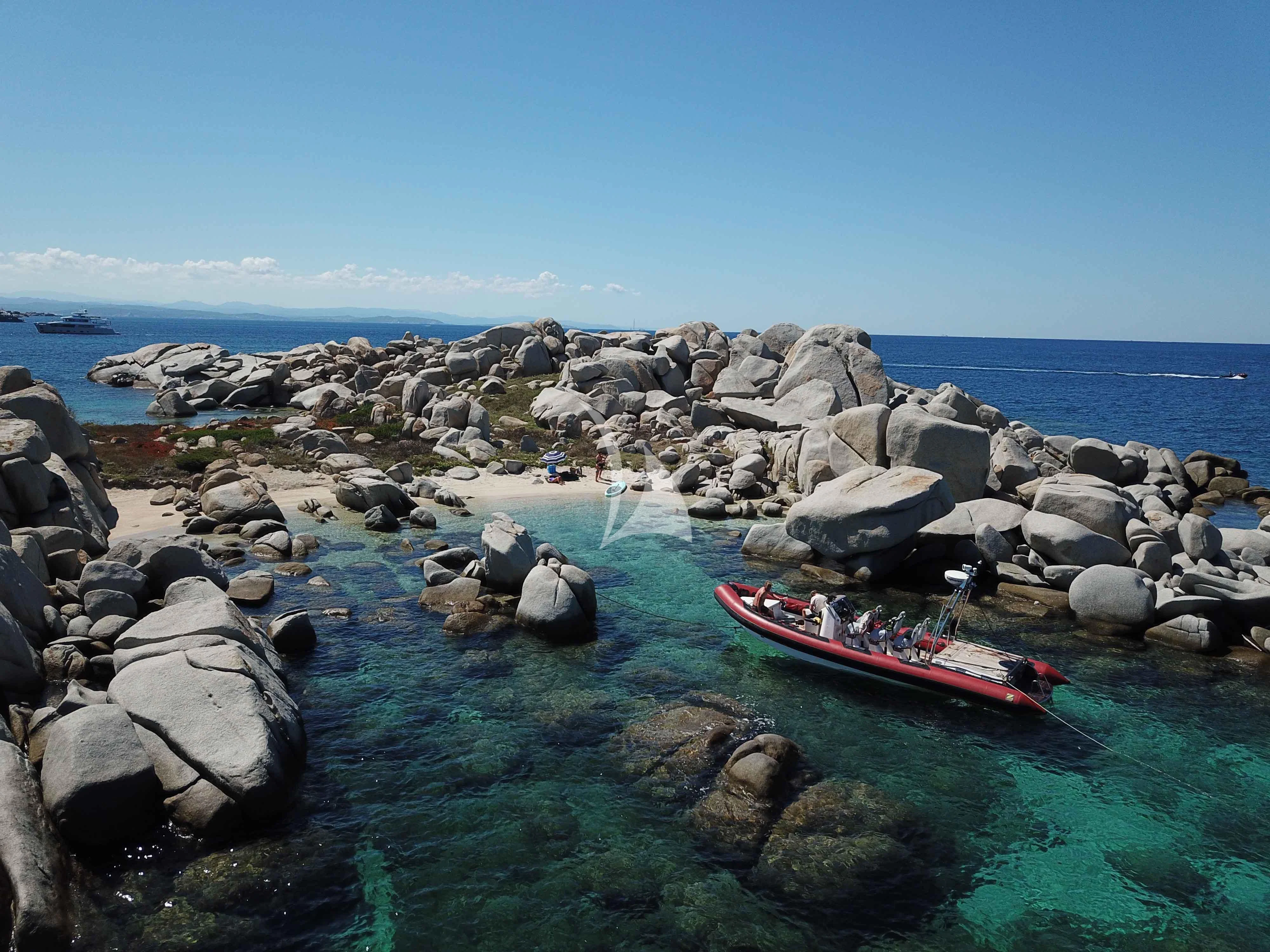 a boat on the water aboard STEEL Yacht for Sale