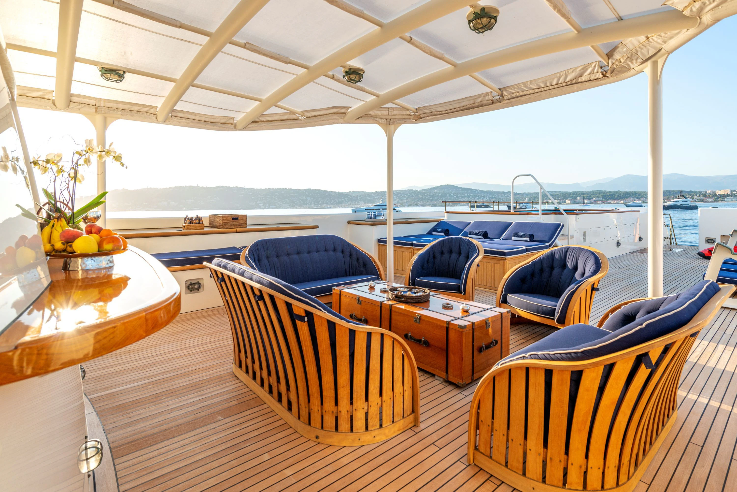 a boat on the water aboard STEEL Yacht for Sale