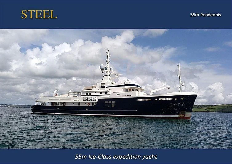 a boat in the water aboard STEEL Yacht for Sale