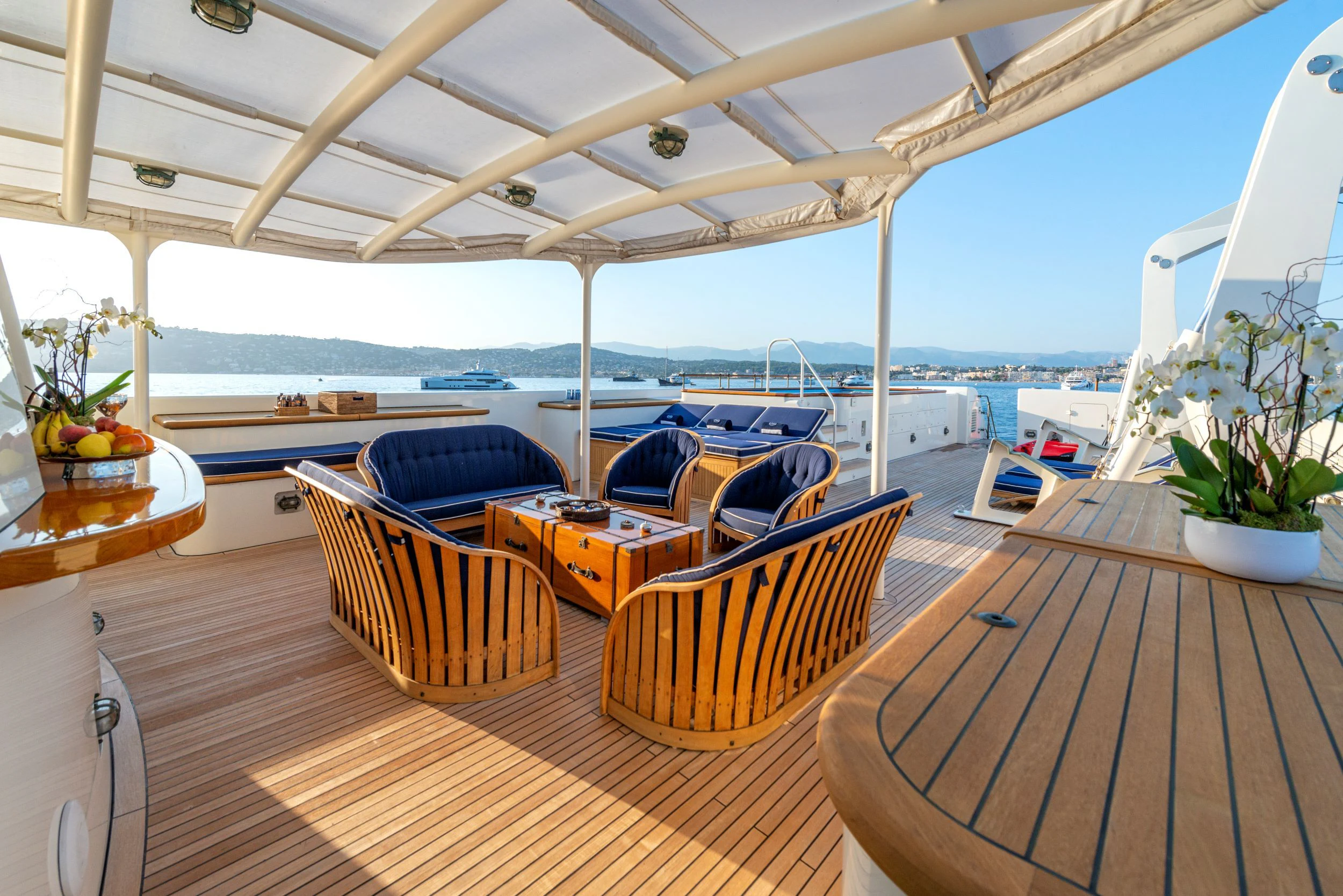 a boat on the water aboard STEEL Yacht for Sale