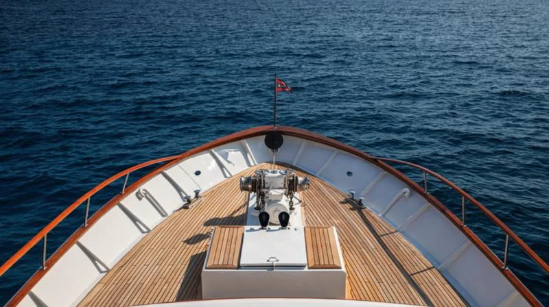 a boat on the water aboard SANTA MARIA Yacht for Sale