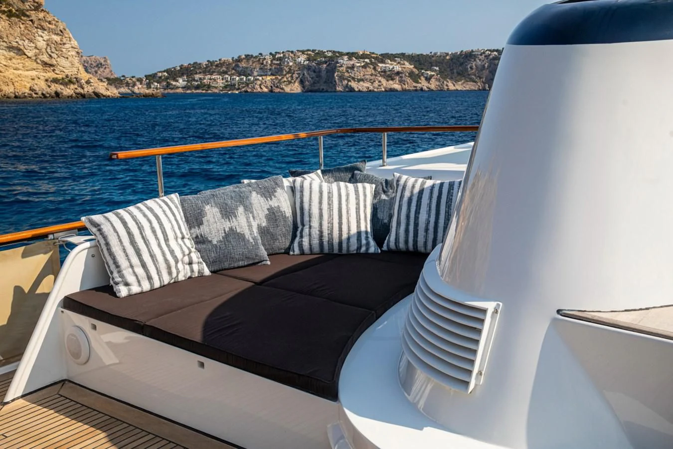 a boat on the water aboard SANTA MARIA Yacht for Sale
