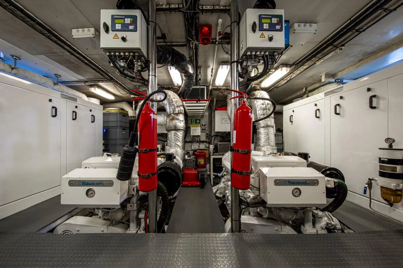 a machine inside a factory aboard SANTA MARIA Yacht for Sale