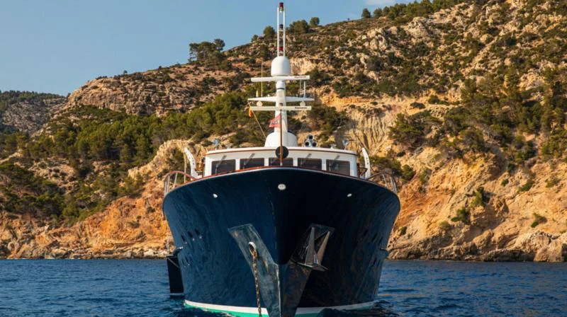 a boat on the water aboard SANTA MARIA Yacht for Sale