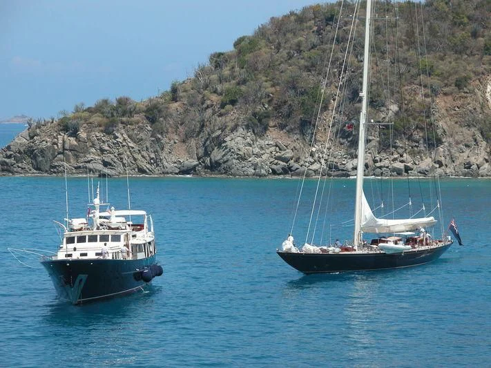 a couple of boats in the water aboard SANTA MARIA Yacht for Sale